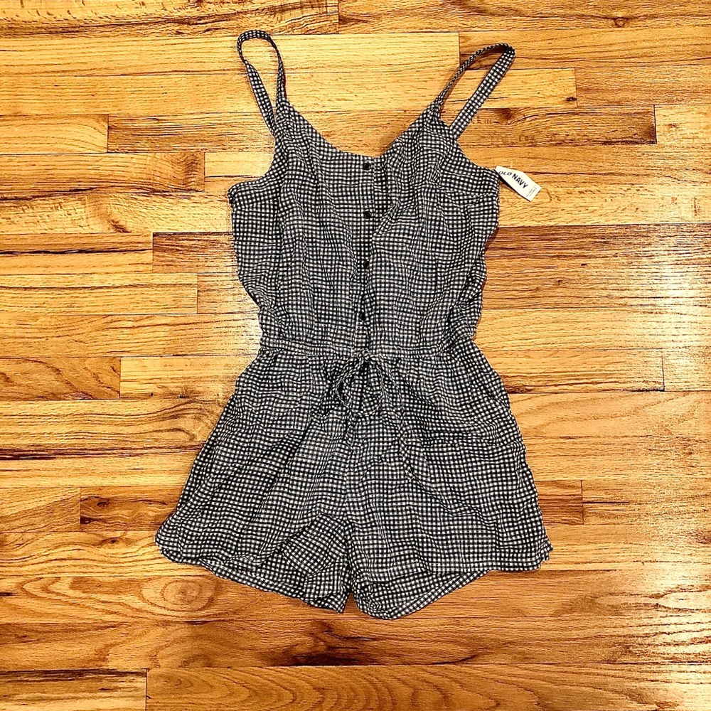 Blue checkered Romper!